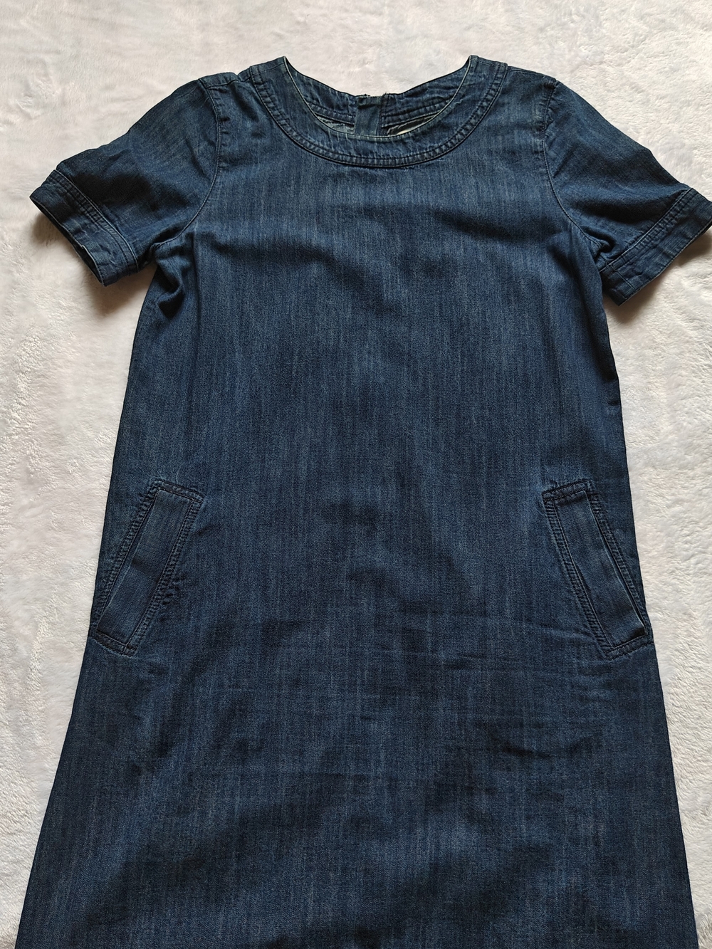 Melrose & Market Short-Sleeved Casual Women's Denim Shift Dress Size XS